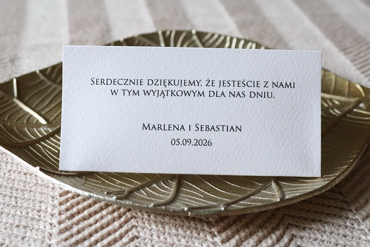 Elegancka winietka ze zdrapką