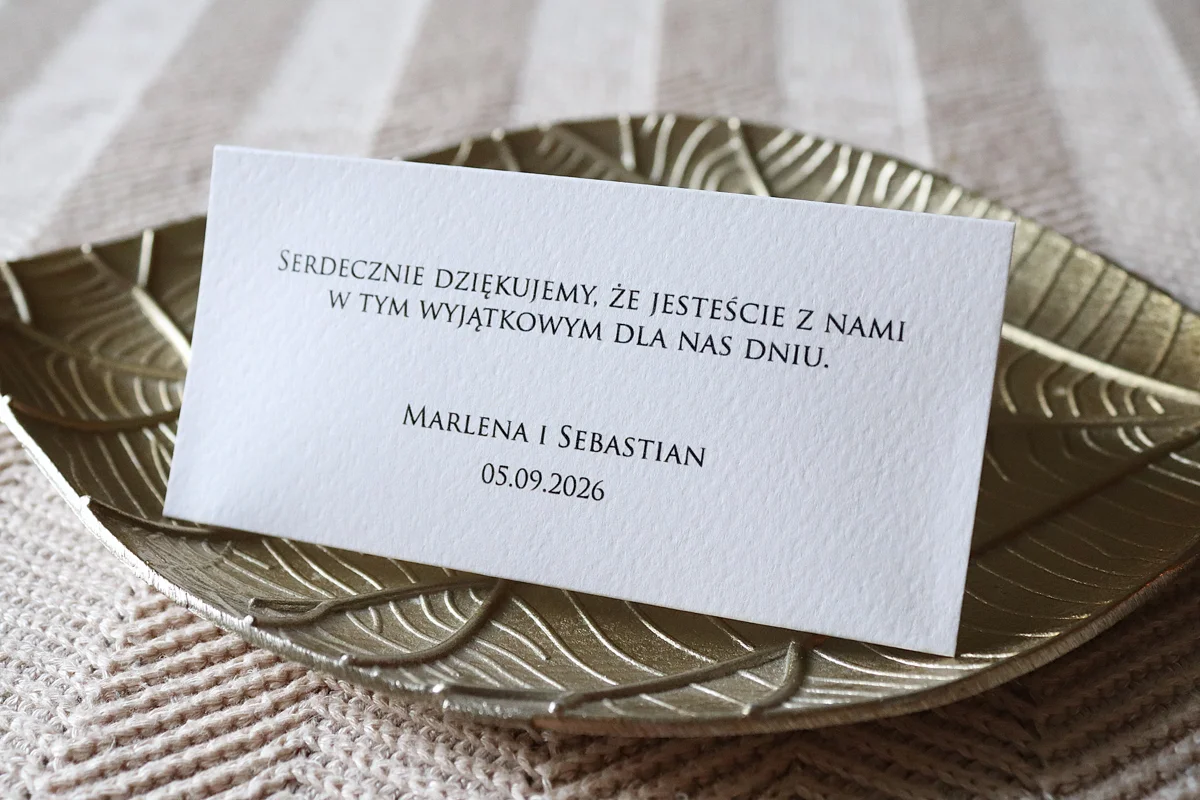 Elegancka winietka ze zdrapką